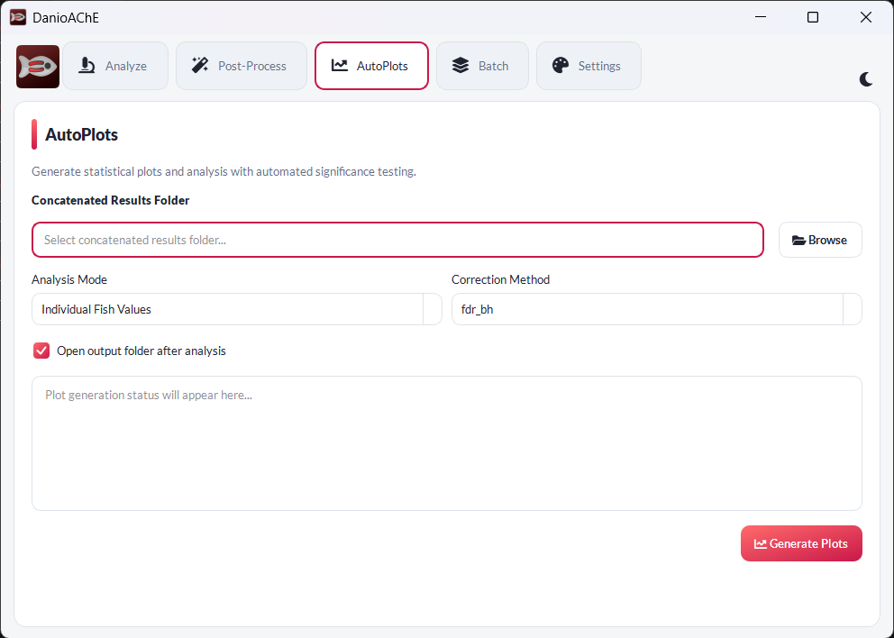 DanioAChE quantitative results view